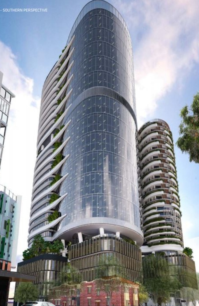 The new development on 426-442 St Pauls Tce, Fortitude Valley, would have over 43,000 sqm of office as well as a hotel and apartments. Picture: Cottee Parker/PD Online.