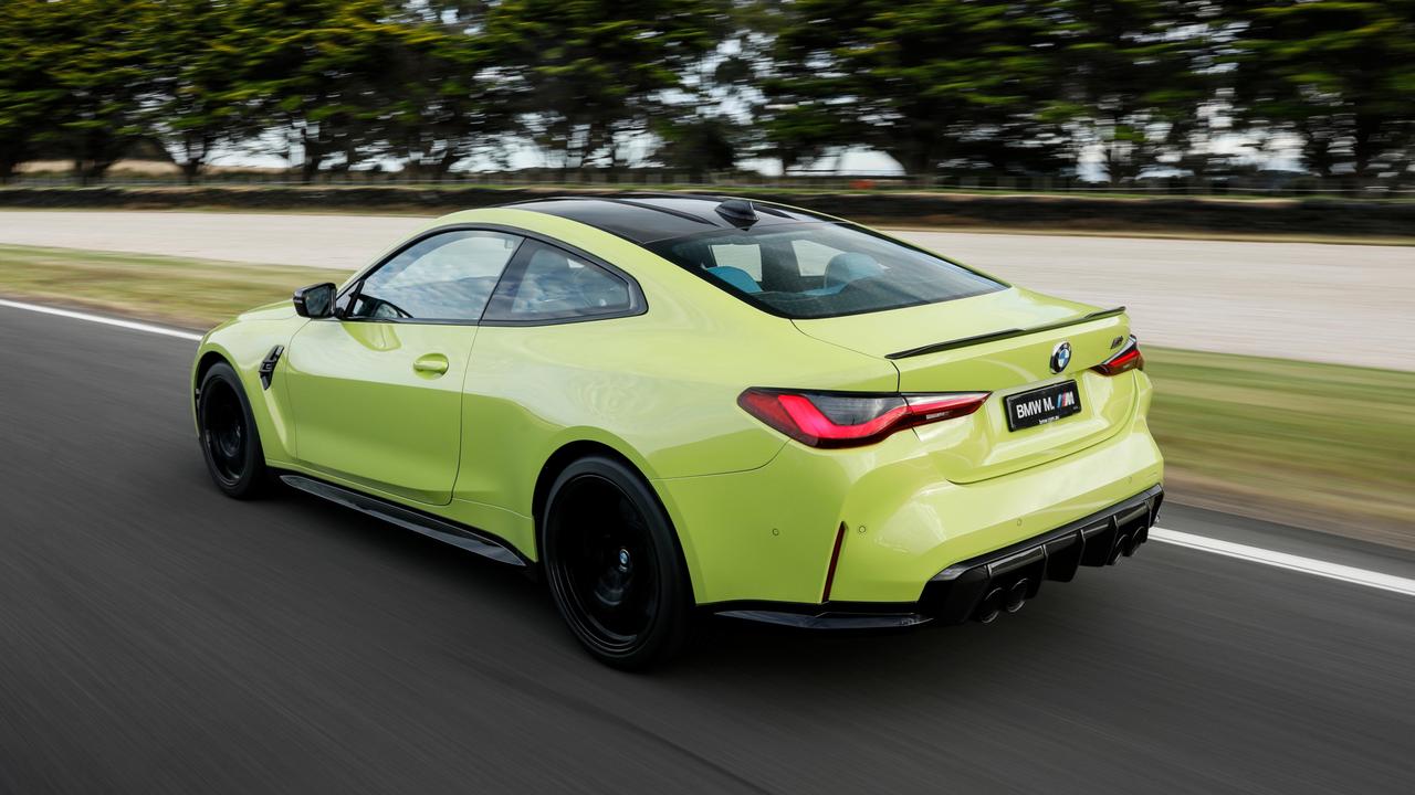 The M4’s rear-end styling is less polarising.