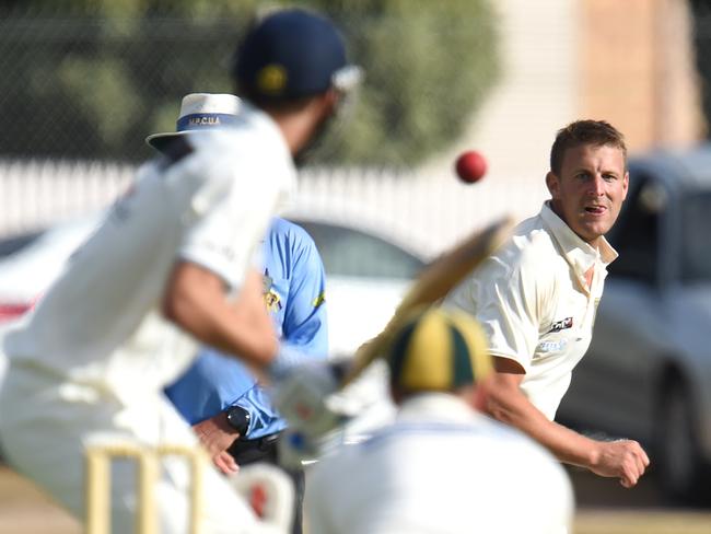 Lyle House bowling for Mt Eliza. He will lead Rosebud this season.