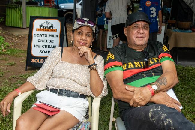 Dee and Dean Edmund from Rockhampton at Wintermoon Festival at Mount Charlton.Picture: Michaela Harlow