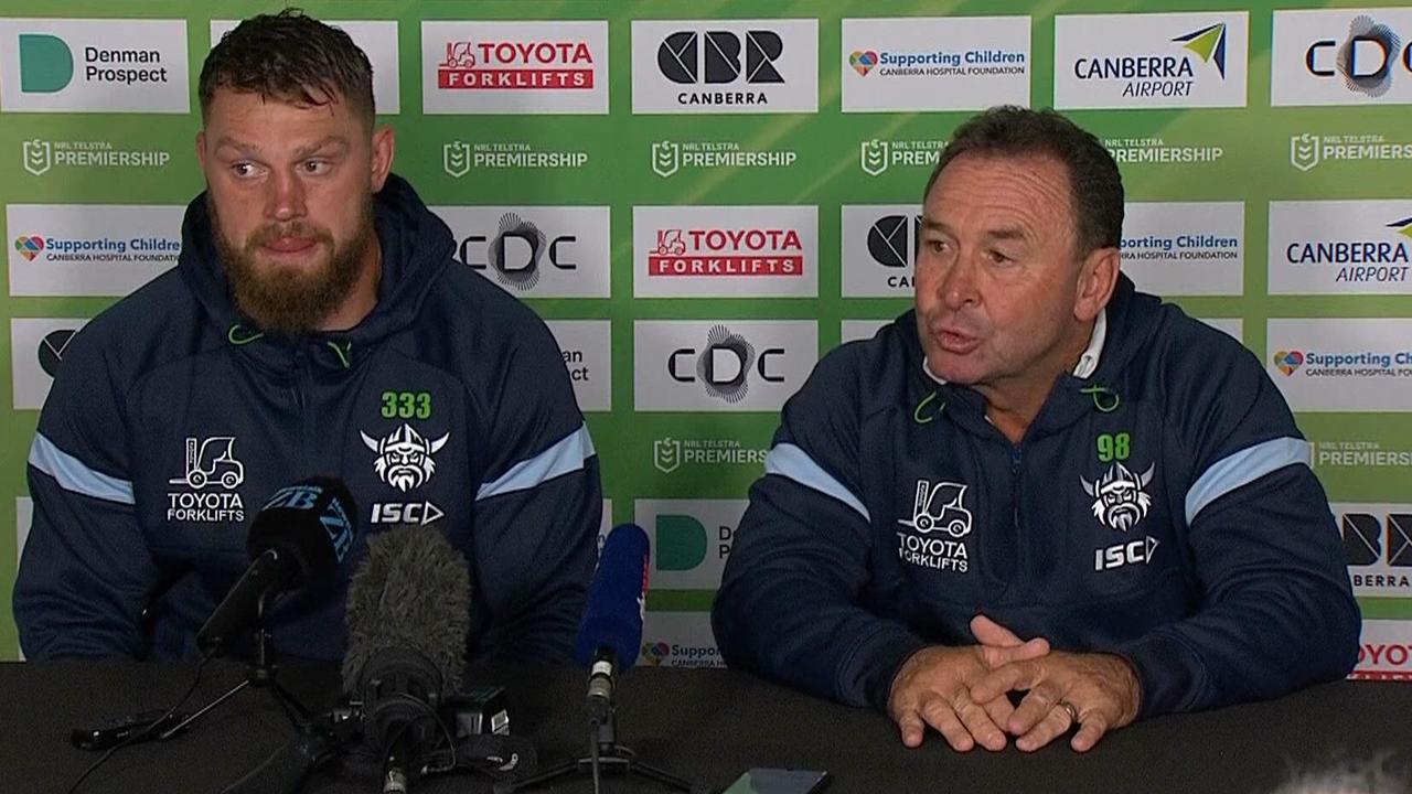 Raiders admit ‘frustrating’ decisions after brutal loss as Stuart somehow avoids Bunker question.