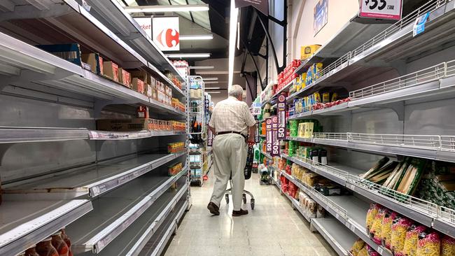 Australia isn’t the only nation to suffer from panic buying among its population. Picture: AFP