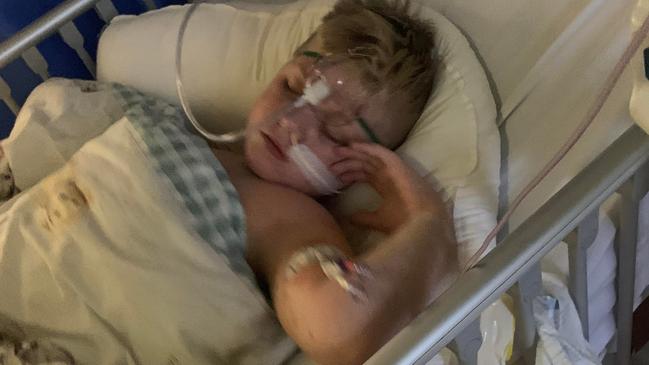 Marley was rushed to hospital in December 2021 when his cough hit critical point. Picture: Supplied