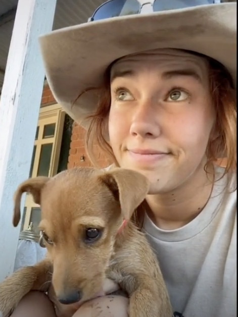 Farmhand Zoe Carter. Picture: @zoecarter_aus on TikTok