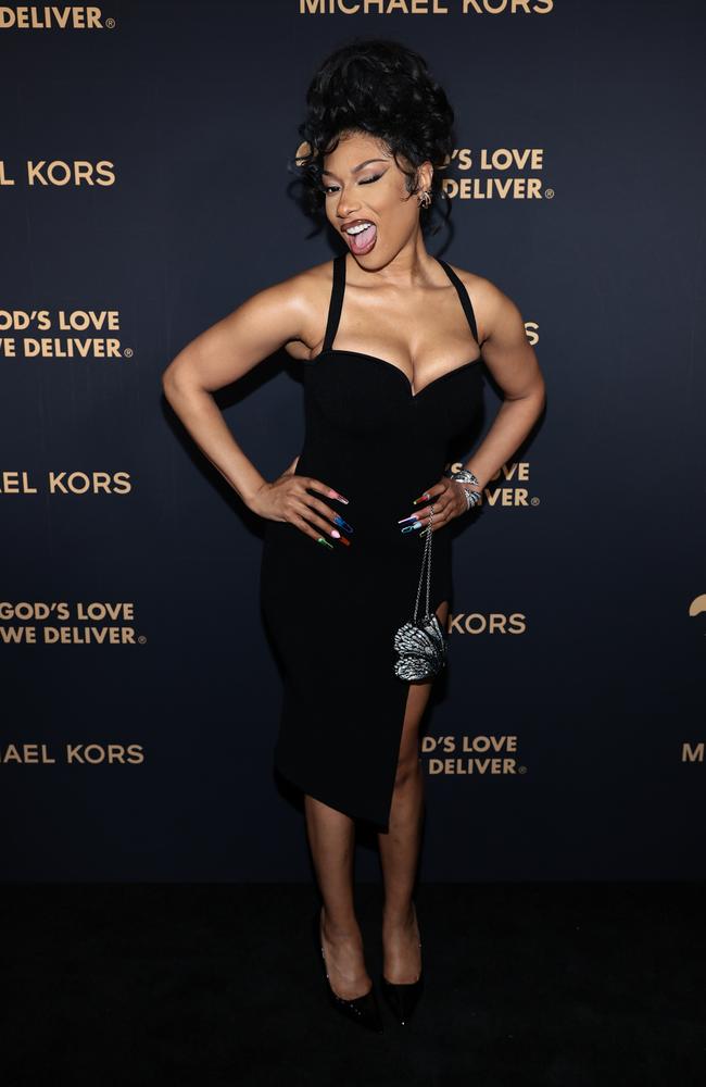 Rapper Megan Thee Stallion looked chic in black at the God’s Love We Deliver Golden Heart Awards in New York City. Pictrure: Dimitrios Kambouris/Getty Images