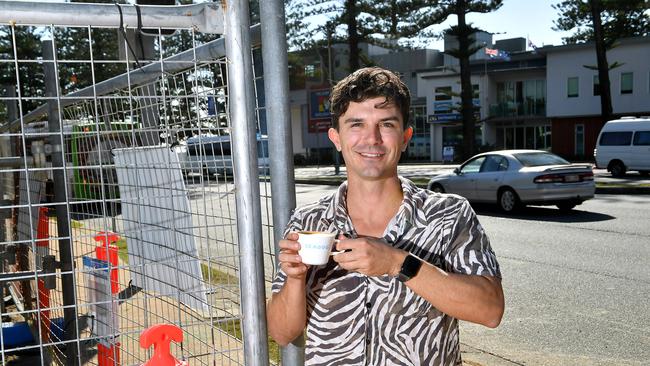 Owner of Seadog cafe Brodie Green at the site of the Light Rail construction Friday May 26, 2023. Picture, John Gass