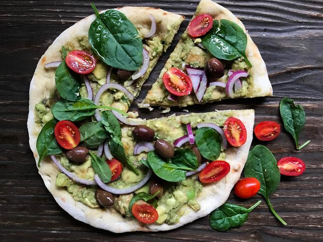 Golden Grapes’ vegan guacamole wood-fired pizza. Picture: Jenifer Jagielski