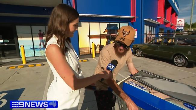 ‘That’s ahh ridiculous’. Picture: 9 News