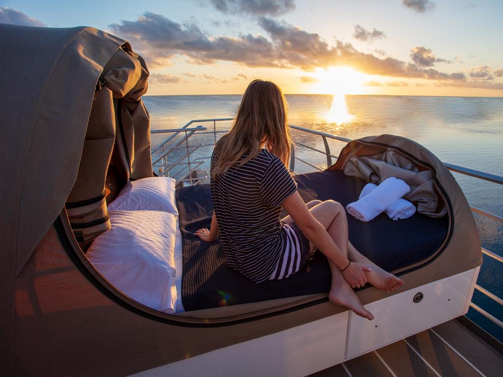 Sleep on the Great Barrier Reef and wake up to the sun.