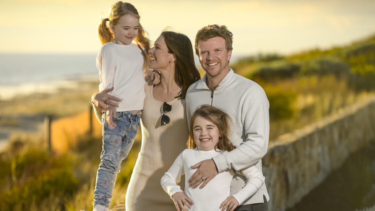 Both Katherine and husband Campbell both dreamt of travelling to space ... and hope their kids have the option follow in mum’s footsteps one day. Picture: RoyVphotography