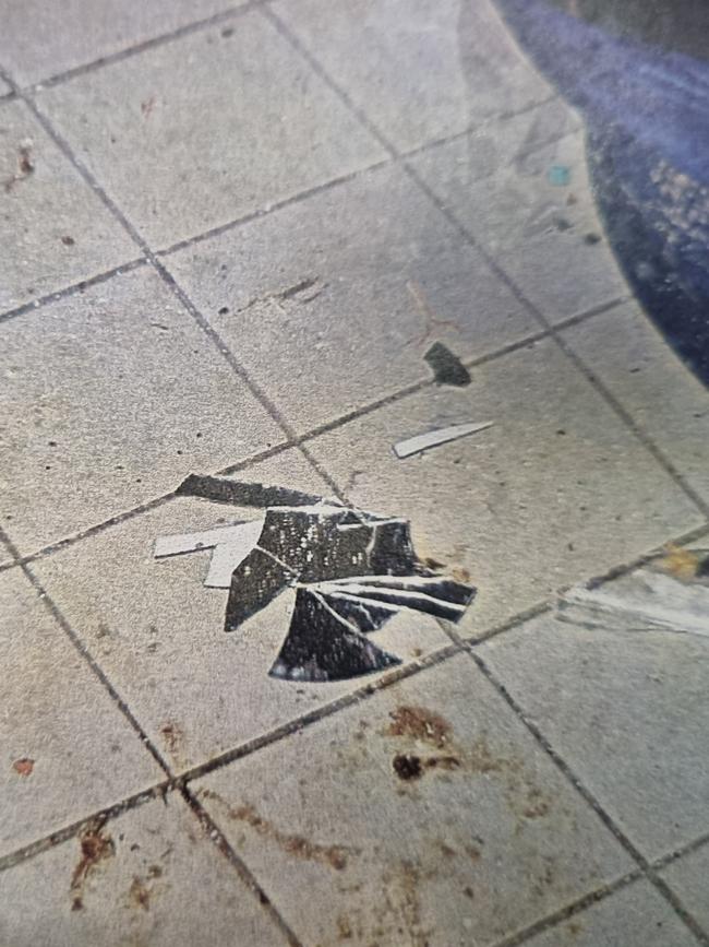 Police found broken glass and faeces on the floor. Picture: Courts SA