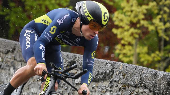 Australia’s Alexander Edmondson took third place in the 4.8km prologue of the Tour of Romandie. Picture: AFP