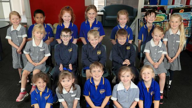 Prep Photos - My First Year Class : Prep A Back Row From Left: Caitlyn Justin, Connor Finau, Evie Lewer, Laura Reinen, Lola Dyson, Elwood Wright, Lahara Sorensen Middle Row From Left: Poppy McDonald, Sebastian Matic, Mason Kernot, Mitchell Brooks, Bonnie Zampatti Front Row From Left: Sass Payne, Gemma Healy, Jonah OÃ•Hare, Lani Nougeria, Isla Robinson Picture Mark Wilson