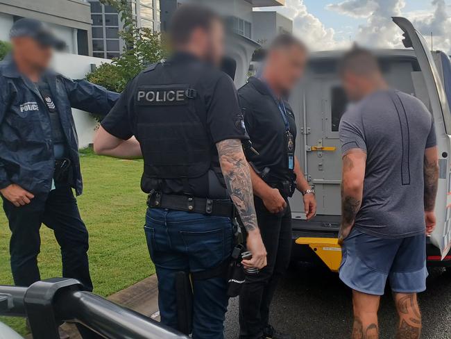 Meehan was arrested in an early morning raid at his QLD home.