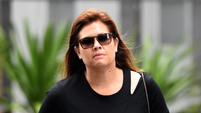 Lobbyist Simone Holzapfel arrives for a hearing at the Crime and Corruption Commission  in Brisbane, Tuesday, April 18, 2017. 