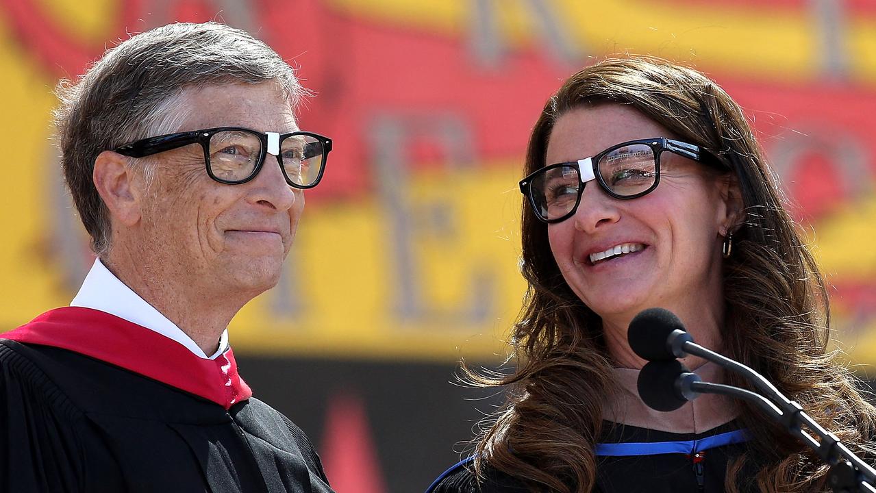 Bill and Melinda Gates are one of the world's wealthiest couples, with an estimated net worth of at least $A168 billion. Picture: Justin Sullivan/Getty Images North America/AFP