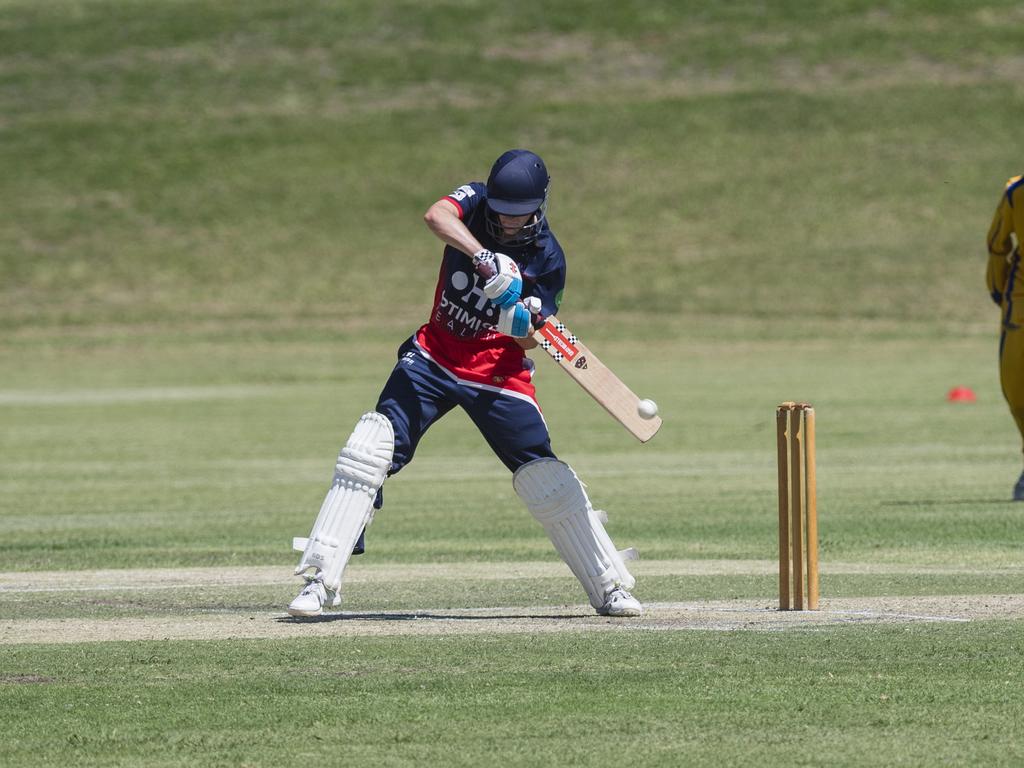 Hugh Mansfield bats for Metropolitan-Easts against Northern Brothers Diggers in Toowoomba Cricket B Grade One Day grand final at Captain Cook Reserve, Sunday, December 10, 2023. Picture: Kevin Farmer