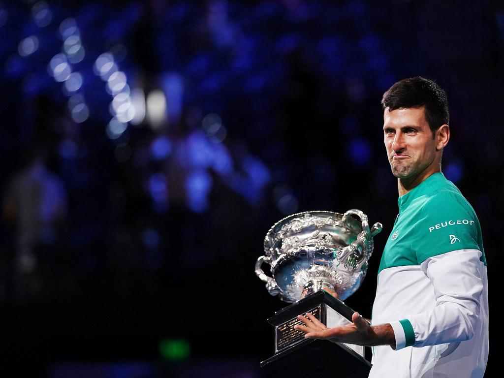 World No.1 Novak Djokovic will play for his tenth Australian Open trophy in 2022. Picture: Michael Dodge/Tennis Australia/AFP