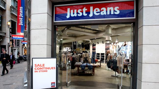 Myer will become the new owner of Just Jeans under a major retail deal struck with billionaire Solomon Lew. Picture: Cameron Richardson