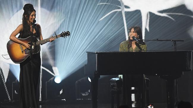 SYDNEY, AUSTRALIA - NOVEMBER 20: Amy Shark and Missy Higgins perform during the 2024 ARIA Awards at Hordern Pavilion on November 20, 2024 in Sydney, Australia. (Photo by Wendell Teodoro/Getty Images)