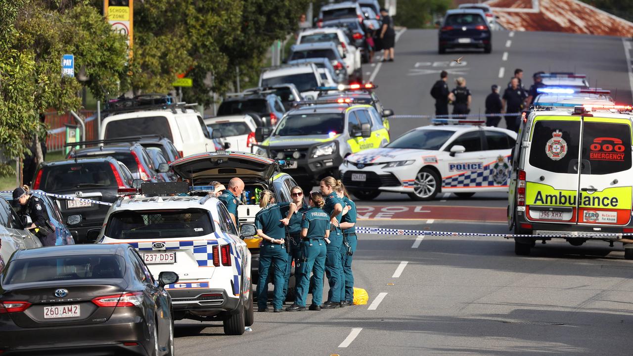 The scene of a shooting on Edmondstone Street, South Brisbane. Picture: Liam Kidston