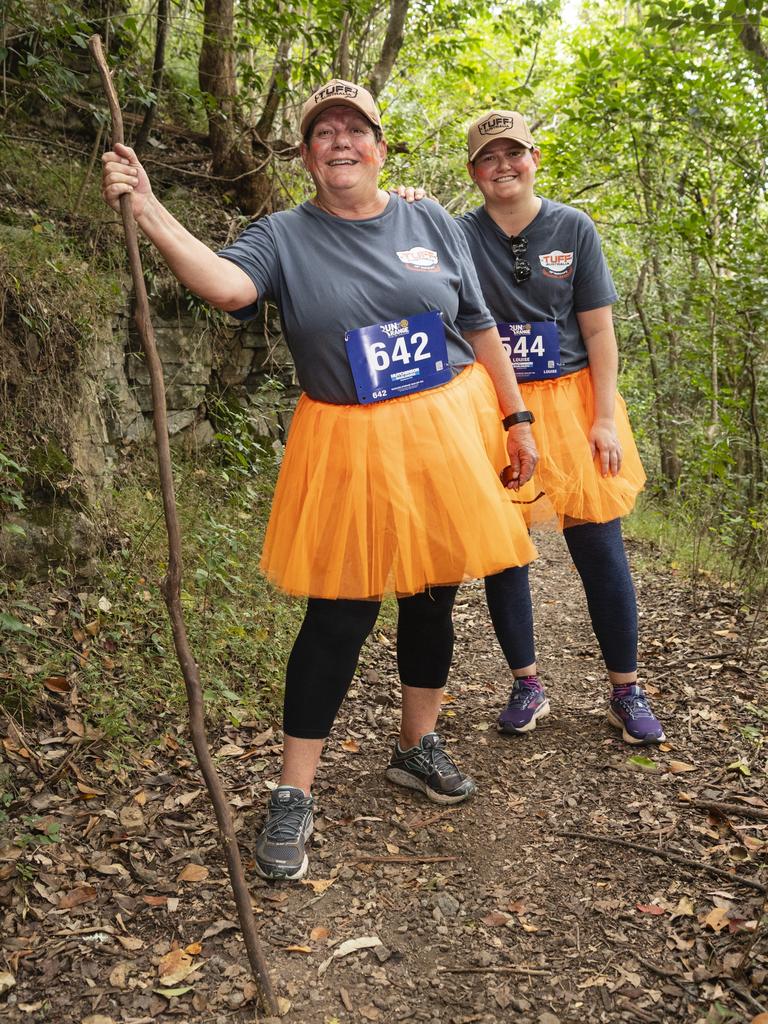 Angie Griffiths with daughter Lousie Hunt of team Tuff Group during Run the Range Milne Bay Challenge hosted by Toowoomba Metropolitan Rotary Club, Sunday, May 7, 2023. Picture: Kevin Farmer