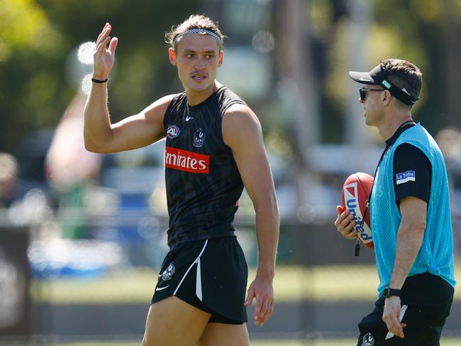 Is Darcy Moore the Pies’ next skipper? They have to re-sign him, first. Picture: AFL Photos/Getty Images