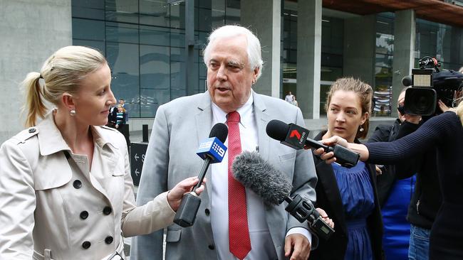 Clive Palmer leaves Brisbane Supreme Court yesterday. Photo: Liam Kidston
