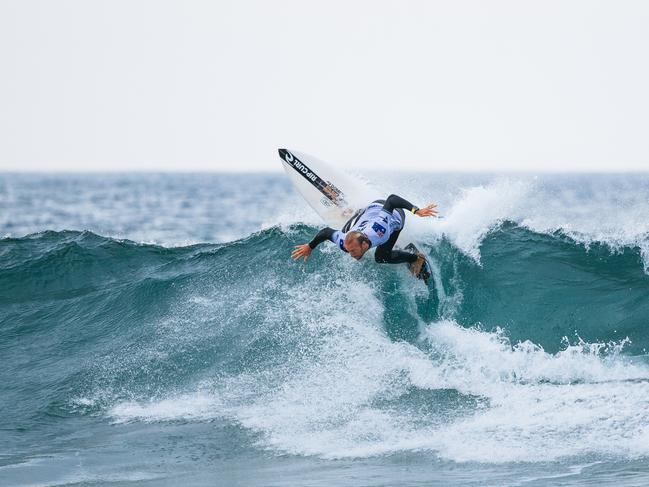 BELLS BEACH, VICTORIA, AUSTRALIA - APRIL 6: Owen Wright of Australia surfs in Heat 5 of the Opening Round at the Rip Curl Pro Bells Beach on April 6, 2023 at Bells Beach, Victoria, Australia. (Photo by Ed Sloane/World Surf League)