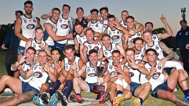 Northern Football League players celebrate their win. Picture: Stephen Harman