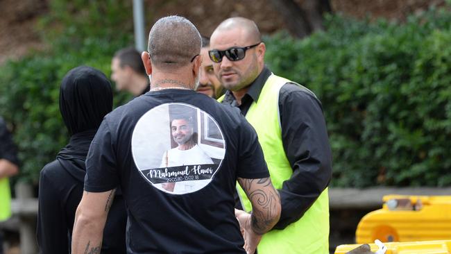 A T-shirt tribute on the day of the funeral. Picture: Jeremy Piper