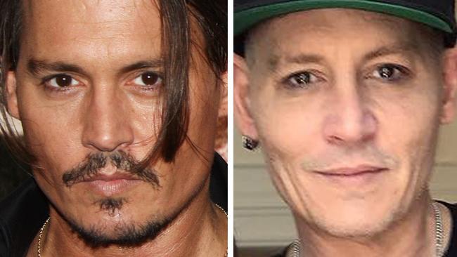 Johnny Depp in 2009 and 2018.