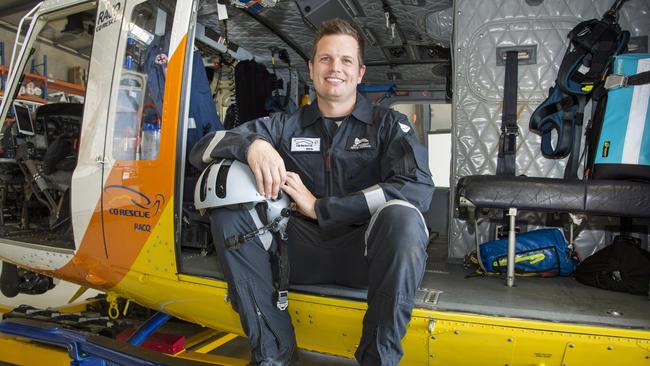 RACQ CQ Rescue helicopter crewman Ben McCauley took part in both shark attack casualty evacuations to Mackay Hospital. Picture: Daryl Wright