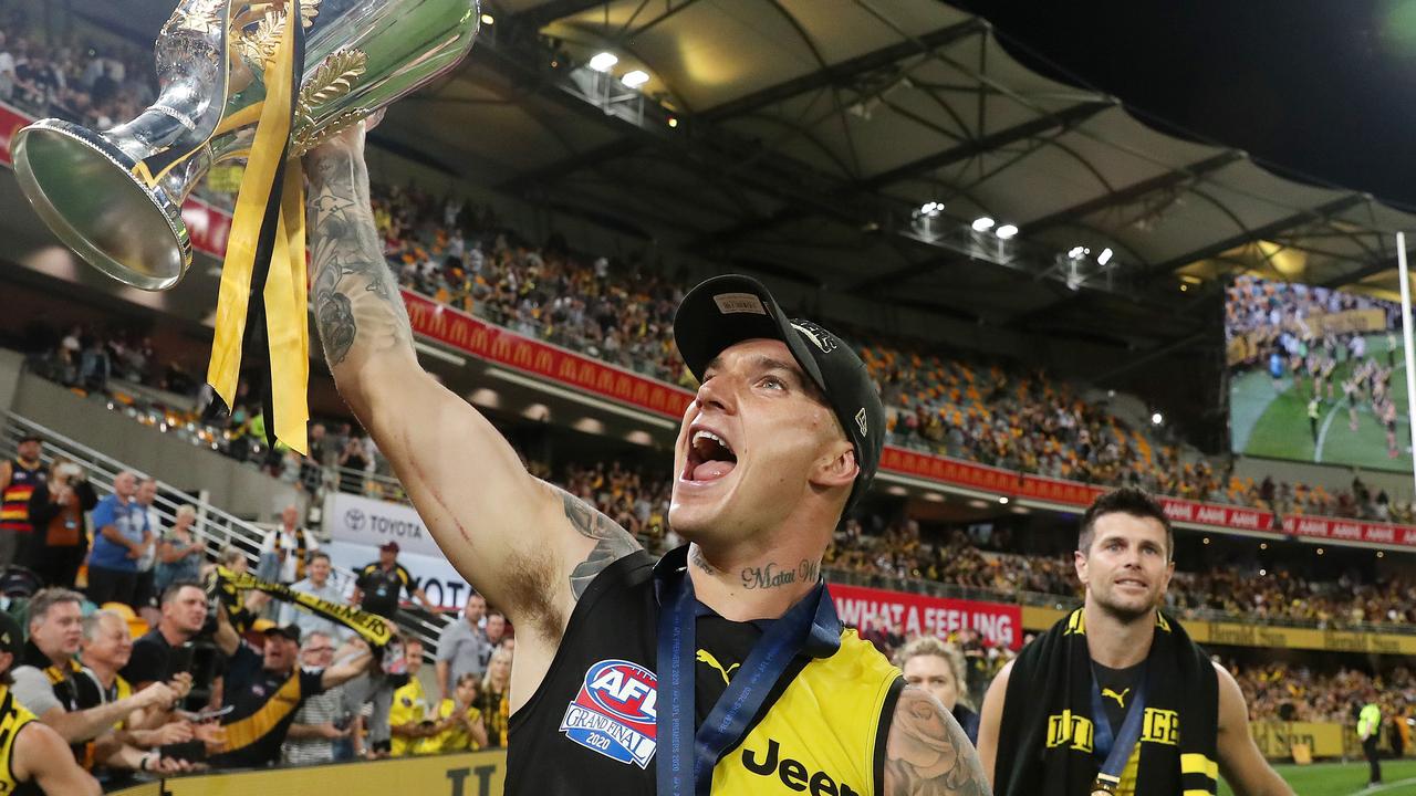 Richmond's Dustin Martin broke the hearts of Geelong fans on grand final night. Picture: Sarah Reed