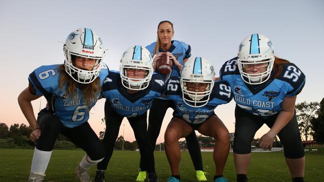 The Gold Coast Stingrays gridiron side were knocked out of the semi-finals, 6-0. Picture Glenn Hampson