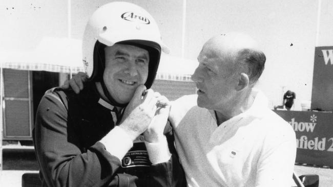 Clive James at the Adelaide International Raceway in 1987.