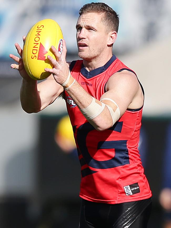 Joel Selwood at Geelong training. Picture: Alison Wynd