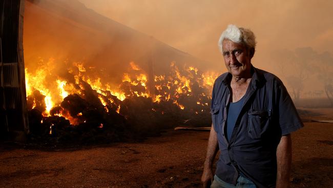 NATURE’S FURY: Robert Selleck at his Wasleys property during the November 2015 bushfire.      <span id="U613804463413aQH" style="font-family:'Guardian Sans Regular';font-weight:normal;font-style:normal;">Picture: </span>Calum Robertson