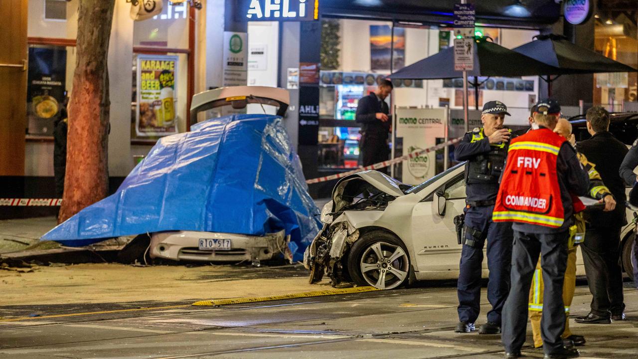Melbourne CBD crash One dead, driver arrested after car rams pedestrians The Australian