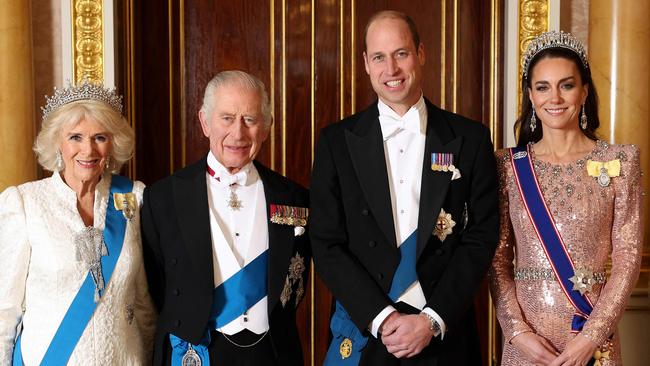 Queen Camilla, King Charles III, Prince William and Catherine. King Charles was also outspoken. Picture: AFP.