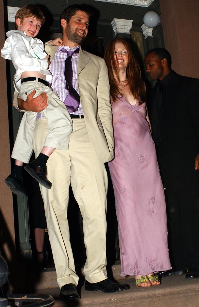 Actress Julianne Moore and Bart Freundlich after their wedding ceremony.