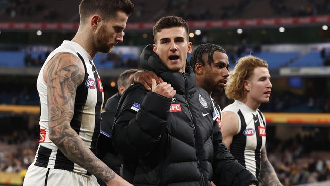 Nick Daicos won’t return until at least the second week of finals. Picture: Michael Klein