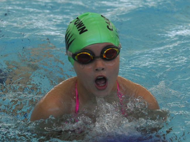 Georgina Seton, when she was a junior with the Campbelltown Swimming Club. Picture: supplied