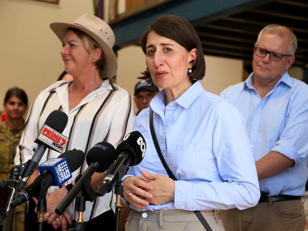 Scott Morrison and Gladys Berejiklian are facing a stoush over domestic travel. Picture: Nathan Edwards