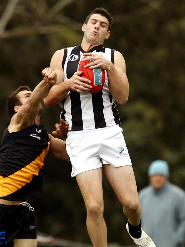 Dean Limbach marks for one of his former clubs Montmorency.