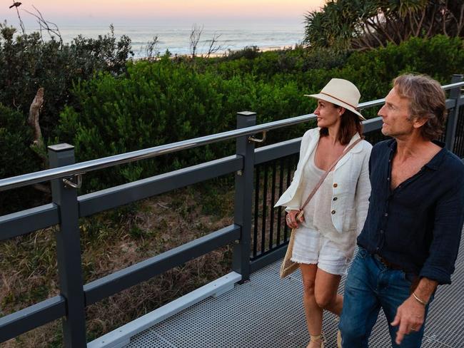 The Coastal Recreational Path spanning Lennox Head to Ballina.