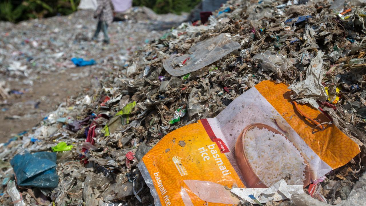 The plastics are used to fuel fires at local tofu factories among other industries. Picture: Graham Crouch/The Australian