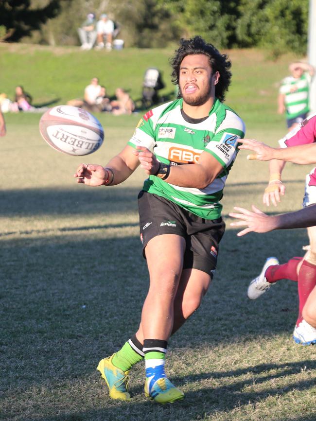 Gold Coast District Rugby Union (GCDRU) first grade clash between Nerang Bulls and Palm Beach Currumbin Alleygators at Nerang. Pic Mike Batterham