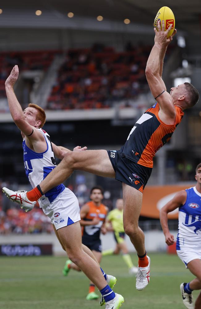 Jesse Hogan booted six goals in the win. Picture: Phil Hillyard