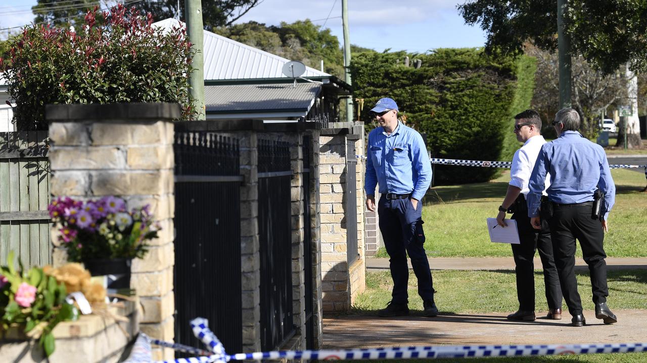 The scene of a triple fatal house fire in Harristown. Picture: Kevin Farmer